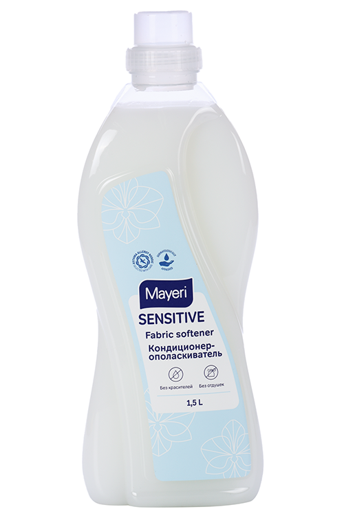 Кондиционер-ополаскиватель Mayeri Sensitive ЭКО д/белья 1,5 л