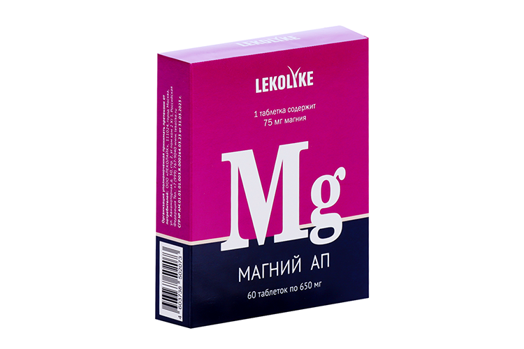 Магний АП Lekolike, 650 мг, 60 шт, таблетки