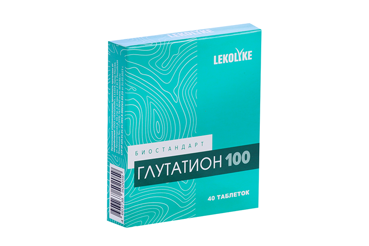 Биостандарт Глутатион 100 Lekolike, 600 мг, 40 шт, таблетки