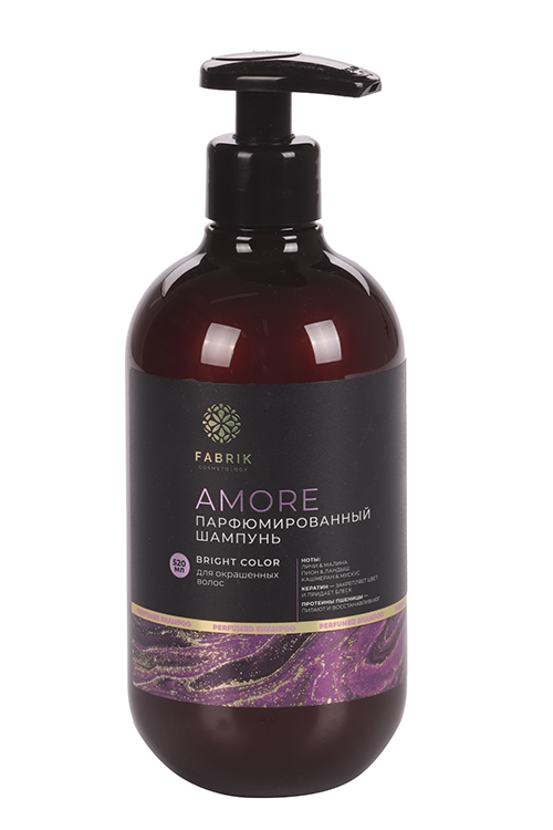 Шампунь Fabrik cosmetology Amore парфюмир д/окраш волос блеск/питание/восстан, 520 мл