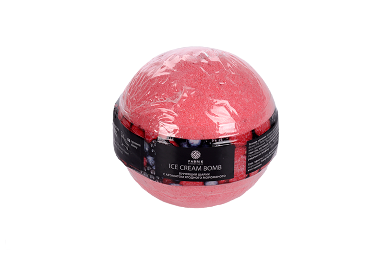 Шарик д/ванны Fabrik cosmetology бурлящий Ягодное мороженое, 120 г