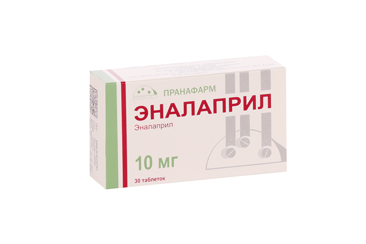 Эналаприл 10 мг, 30 шт, таблетки