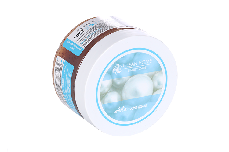 Гель-скраб д/душа Clean Home Beauty Care Detox-пилинг 2 в 1 кокосовый с экстр жемчуга, 250 мл