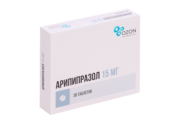 Арипипразол 15 мг, 30 шт, таблетки