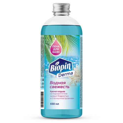 Пена д/ванн Biopin Derma Водная свежесть, 650 мл