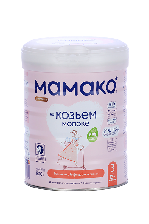 Напиток Мамако молоч на основе козьего молока с 2FL ОГМ д/детей (с 12 мес), 800 г