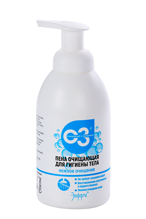 Пена Elfarma ОЗ очищающая д/гигиены тела с помпой-дозатором, 500 мл