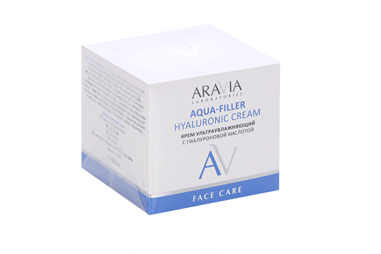 Крем ARAVIA Laboratories Aqua-Filler Hyaluronic Cream ультраувлаж с гиалур кислотой, 50 мл