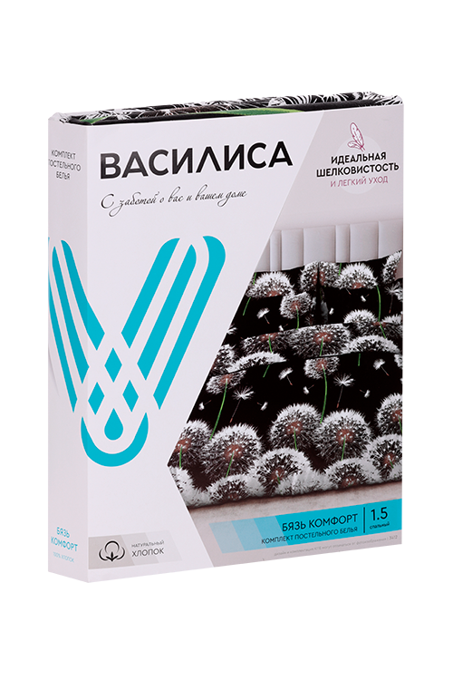 Постельное белье Василиса Одуванчики 1.5 спальное бязь Комфорт