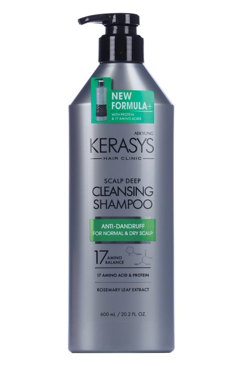 Шампунь KeraSys Scalp Deep Cleancing лечение головы освежающий, 600 мл