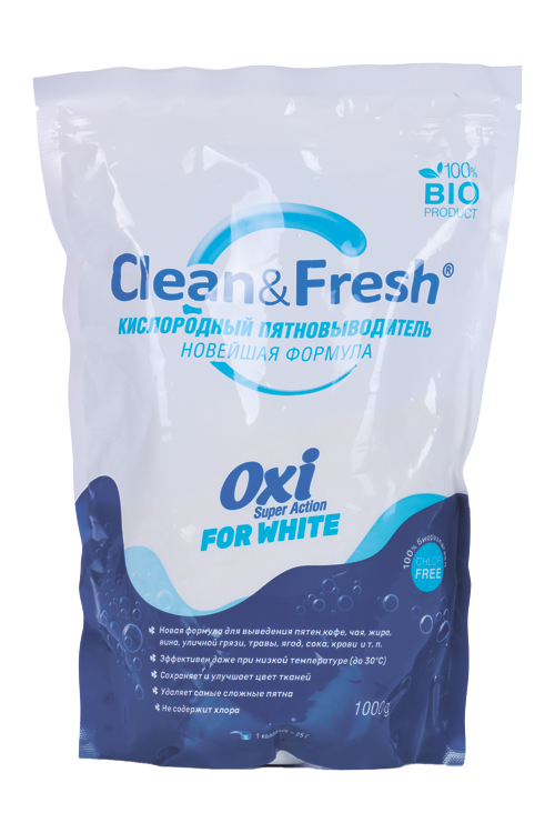 Пятновыводитель Clean&Fresh OXI д/белого 1 000 г