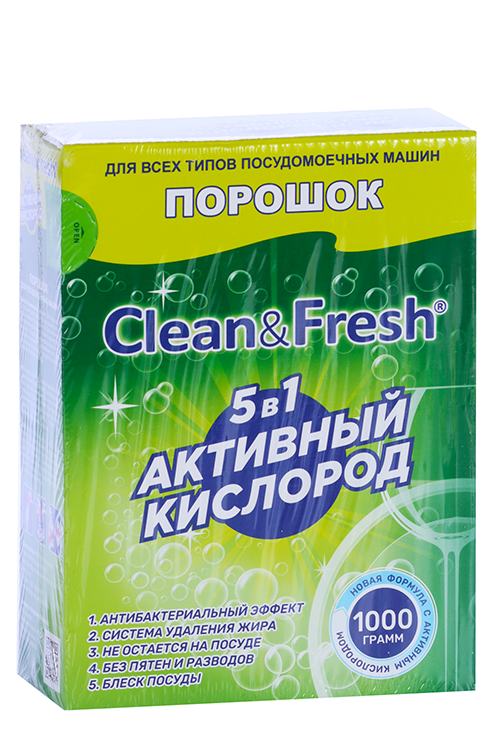 Порошок д/посудомоечных машин Clean&Fresh 5 в 1 1 000 г