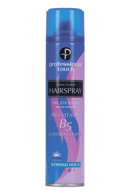Лак Professional Touch Pro vitamin B5&Hydro Complex сильная фиксация д/волос 265 мл