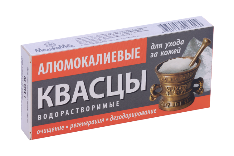 Квасцы алюмокалиевые водорастворимые д/ухода за кожей, 100 г