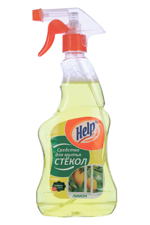 Средство д/мытья стёкол Help Лимон с распылителем 0,5 л