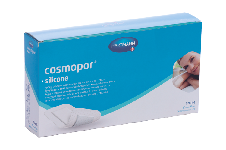 Повязка Cosmopor silicone с контактным слоем из силикона 20х10 см, 5 шт