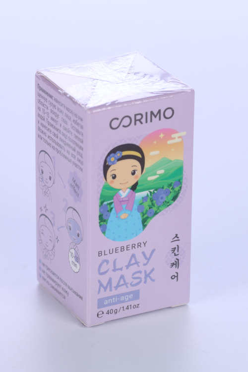 Маска Corimo Лавандовая с коллагеном и голубикой глиняная д/лица в стике, 40 г