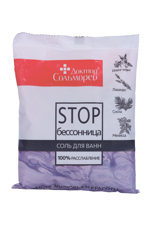 Соль д/ванн Доктор Сольморей Стоп-бессонница, 500 г