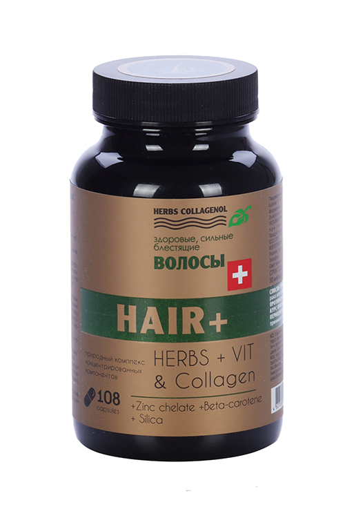 Комплекс нутриентов д/волос HERBS COLLAGENOL HAIR+, 108 шт, капсулы