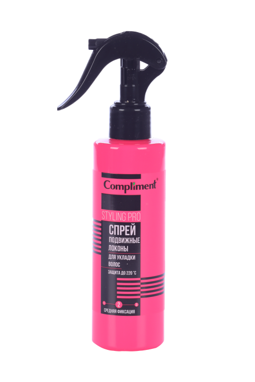 Спрей Compliment STYLING PRO подвижные локоны средняя фиксация д/укладки волос 200 мл