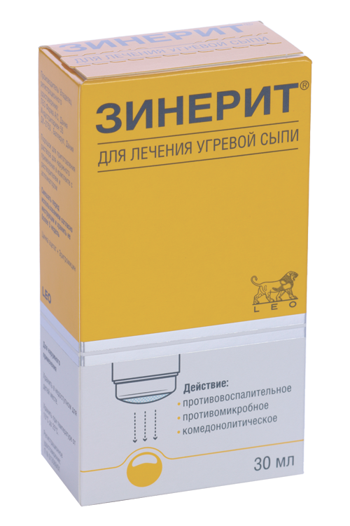 Зинерит, 30 мл, порошок для приготовления раствора для наружного применения компл апплик