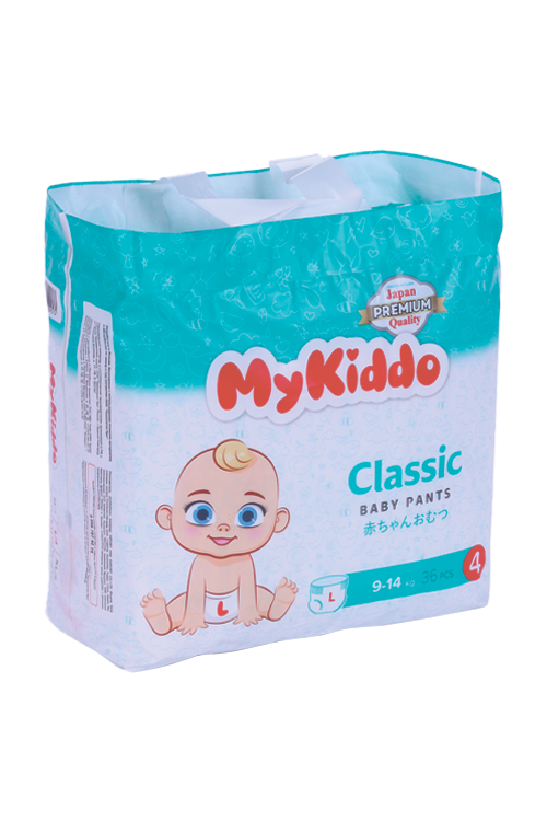 Подгузники-трусики MyKiddo Classic д/детей L (9-14кг), 36 шт