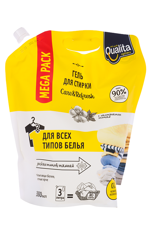 Гель д/стирки Qualita д/всех типов белья 3 000 мл