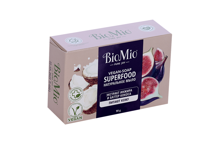Мыло BioMio Bio-Soap Инжир и Кокос натуральное, 90 г