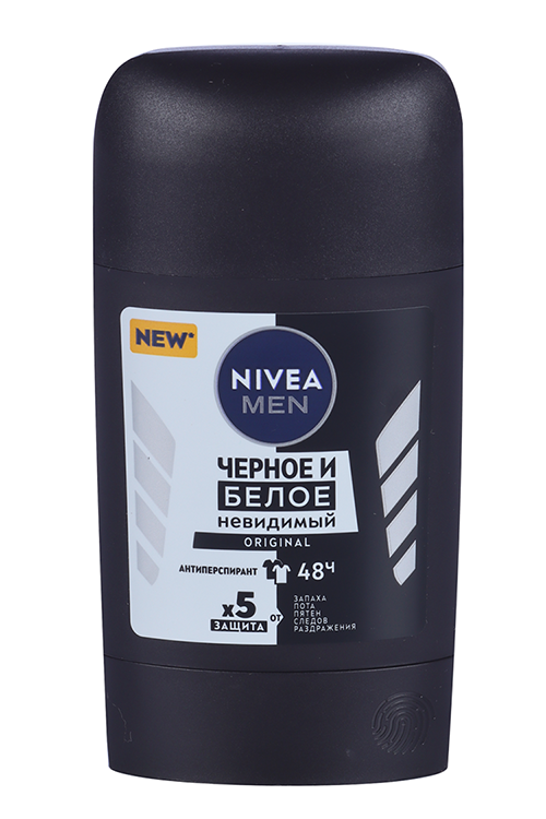 Антиперспирант-стик NiveaMen ч/б невидим мужск, 50 мл