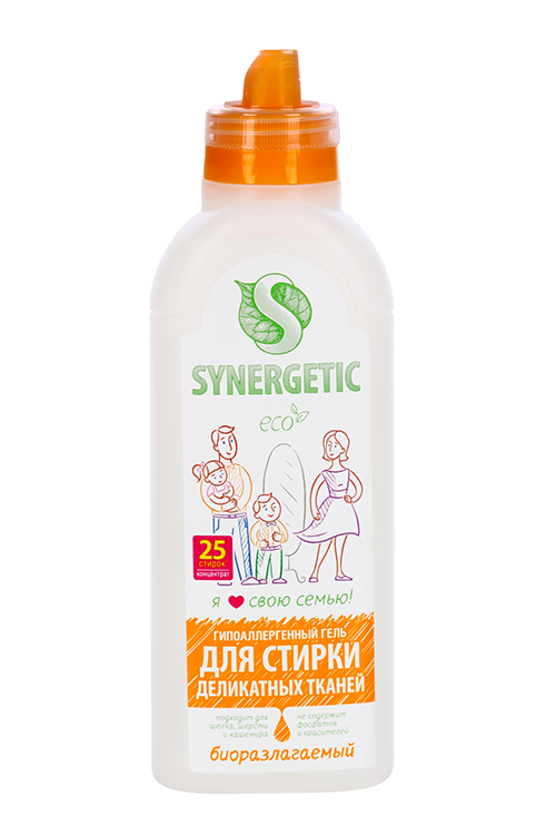Гель SYNERGETIC д/стирки деликатных тканей 0,75 л