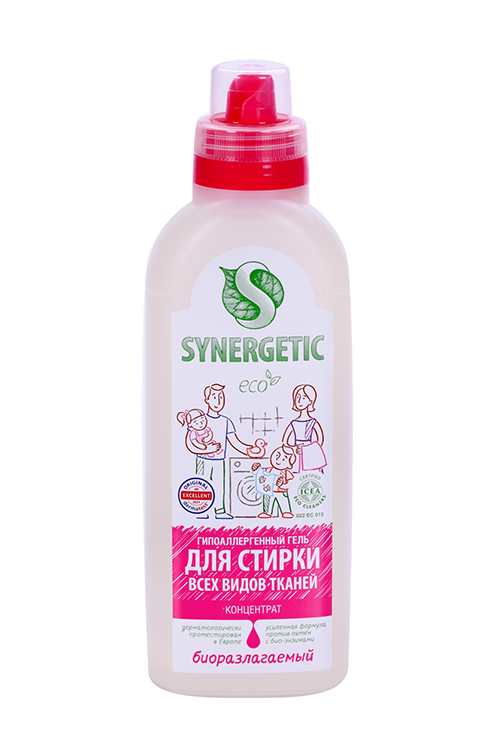 Гель SYNERGETIC д/стирки всех видов тканей 0,75 л