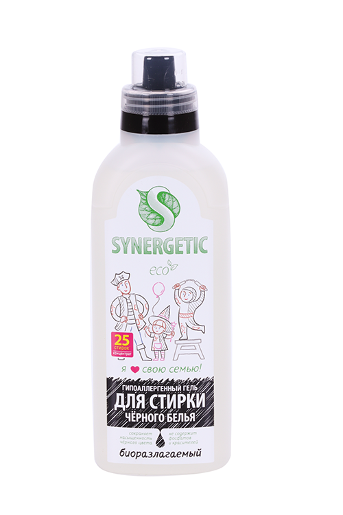 Гель SYNERGETIC д/стирки черного белья гипоаллергенный 0,75 л