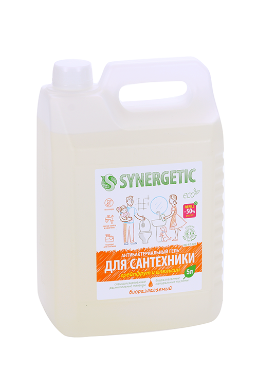 Средство SYNERGETIC д/мытья сантехники 5 в 1 биоразлагаемое 5 л