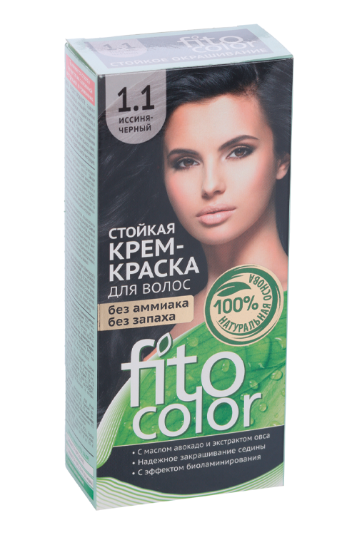 Крем-краска д/волос Fitocolor тон 1.1 иссиня-черный 115 мл