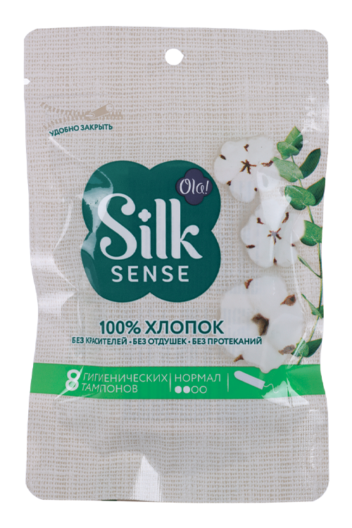 Тампоны Ola! Silk Sense Normal Хлопковая поверхность, 8 шт