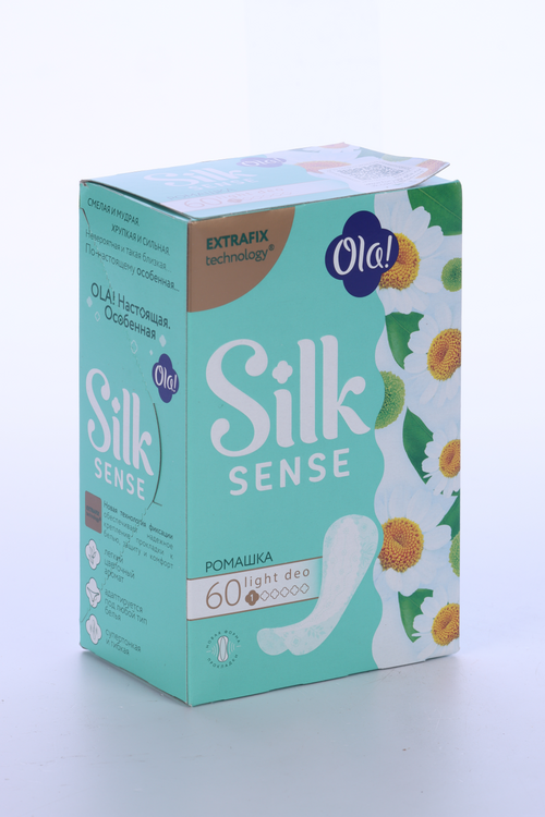 Салфетки Ola silk sense light стринг-мультиформ ромашка, 60 шт
