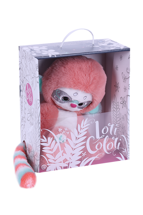 Игрушка Budi Basa Lori Colori Моммо персиковая мягкая 25 см