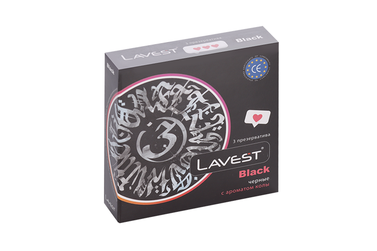Презервативы Lavest черные, 3 шт