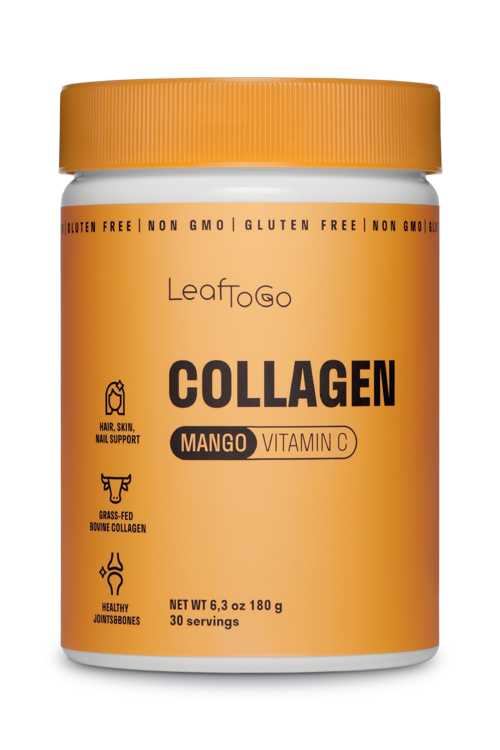 Коллаген+Витамин С LeafToGo порошок со вкусом манго, 180 г, порошок