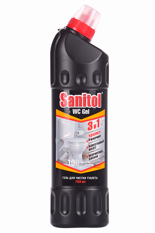 Гель Sanitol WC д/чистки туалета 3 в 1 750 мл