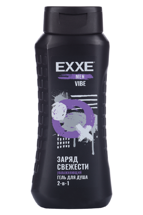 Гель д/душа Exxe men vibe 2в1 Заряд свежести увлажняющий, 400 мл