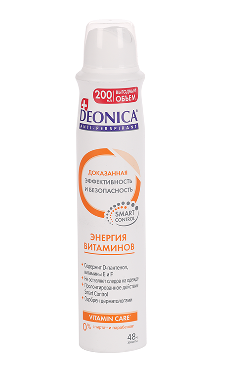 Антиперспирант Deonica Энергия витаминов, 200 мл, спрей