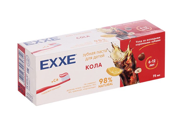 З/паста Exxe Кола с кальцием детская (с 6 лет), 75 мл