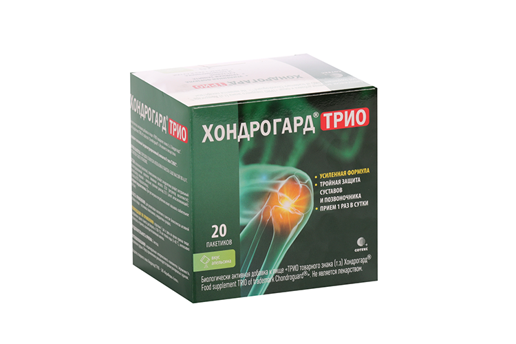Хондрогард ТРИО, 6 г, 20 шт, порошок со вкусом апельсина