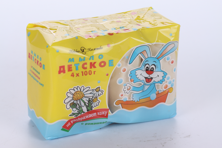 Мыло Невская Косметика Детское с ромашкой, 100 г, 4 шт