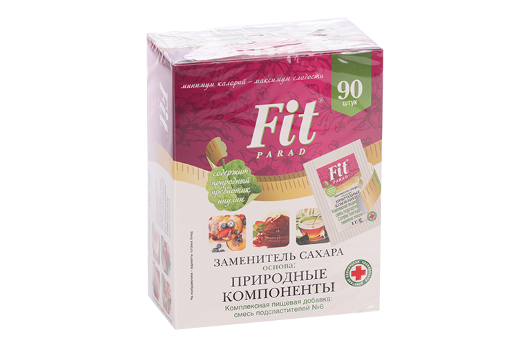 Сахарозаменитель ФитПарад N6, 1 г, 90 шт, саше