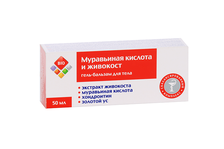 Гель-бальзам BIO Муравьиная кислота/живокост д/тела, 50 мл
