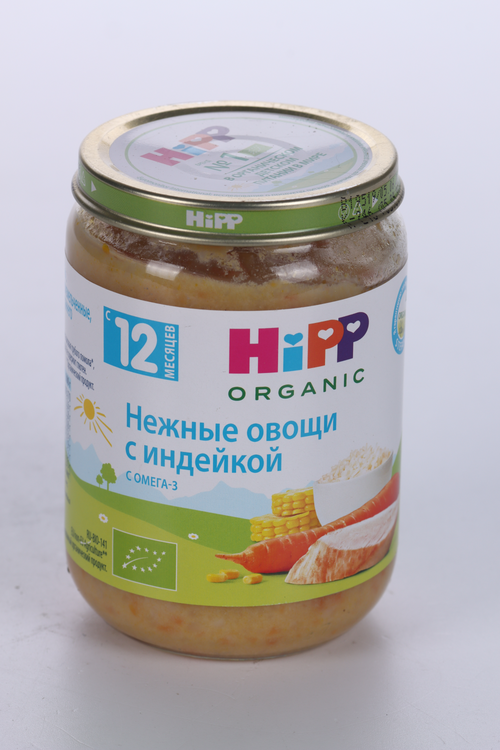 Пюре Хипп Нежные овощи с индейкой (с 12 мес), 190 г