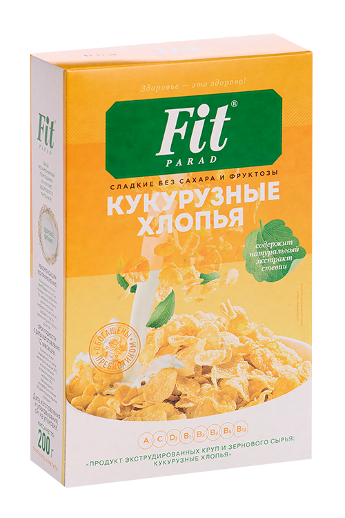 Хлопья Fit Parad кукурузные, 200 г