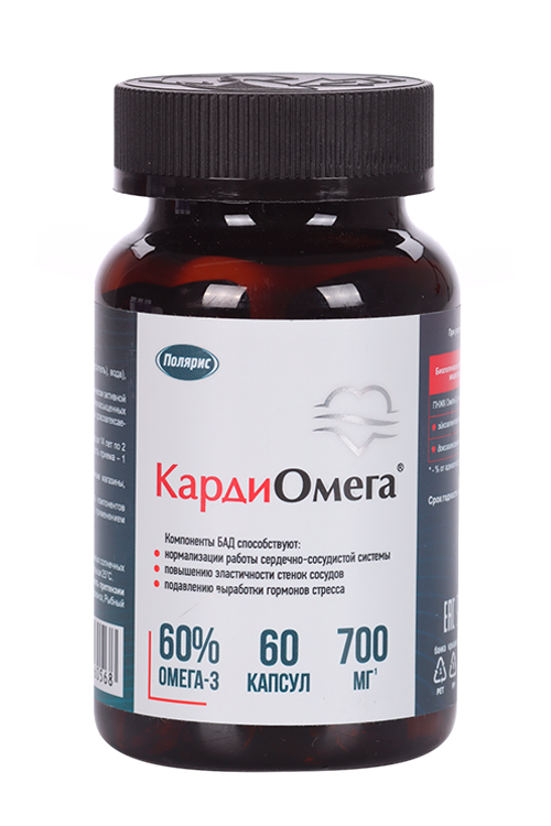 Омега-3 60% Кардиомега, 60 шт, капсулы (банка)